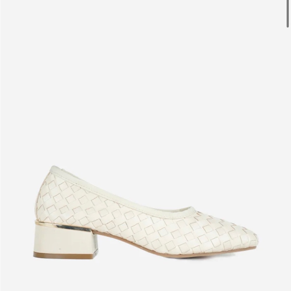 KENNETH COLE BIRDIE WOVEN LEATHER PUMP